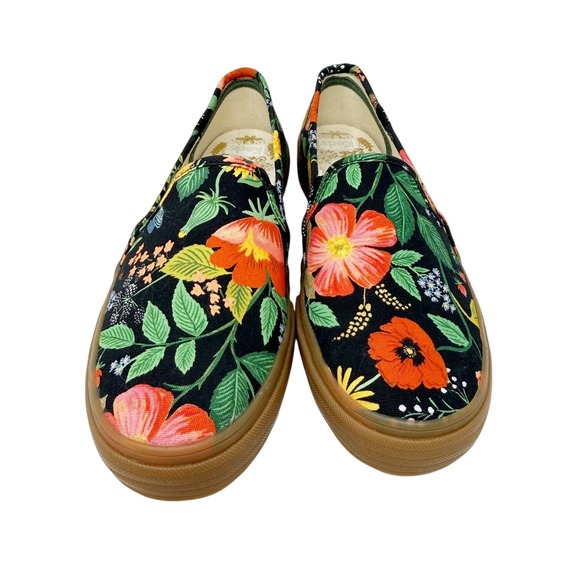 Shoes - Keds x Rifle Paper Co. Botanical Champion Sneakers Black Floral 7